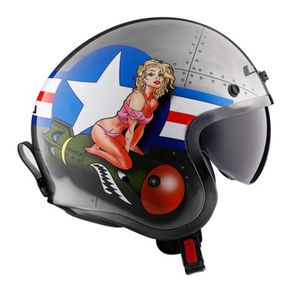 CAPACETE LS2 SPITFIRE BOMB RIDER BRUSHED ALLOY 56/S