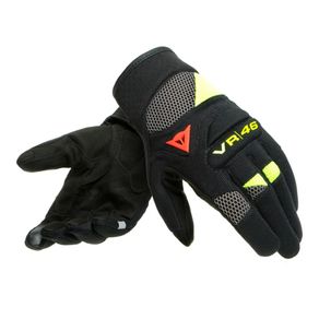 DAINESE LUVA VR46 SECTOR SHORT PRETO/AMARELO L