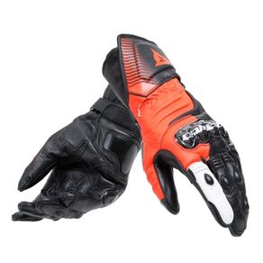DAINESE LUVA CARBON 4 LONG LEATHER VERMELHO/BRANCO L