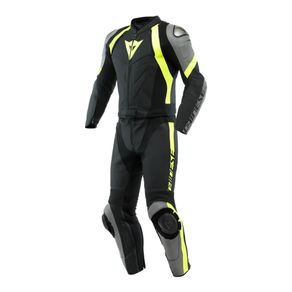 DAINESE MACACAO DIV AVRO 4 LEATHER PRETO/AMARELO 52