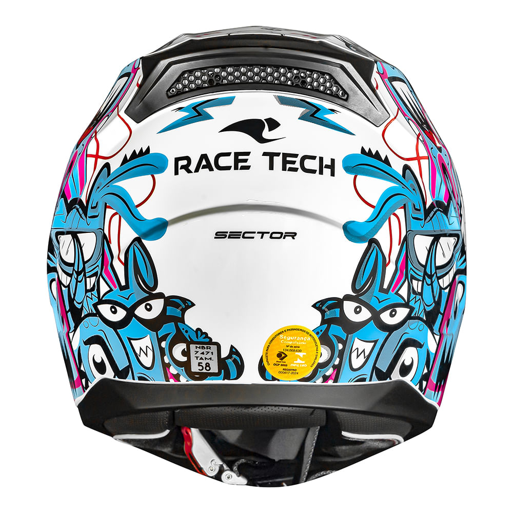 RACE TECH BRASIL - CAPACETE SECTOR MONSTERS - Race Tech