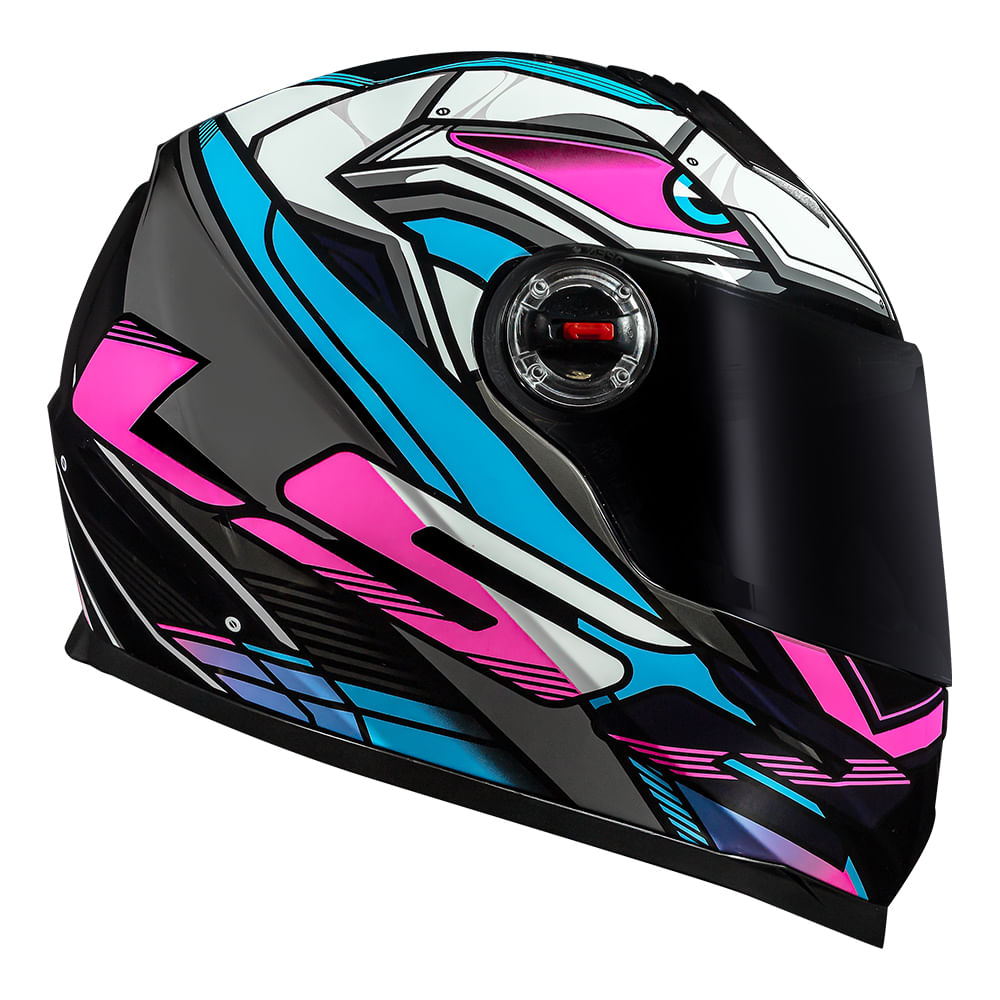 Capacete LS2 Classic XDron Cyan Rosa